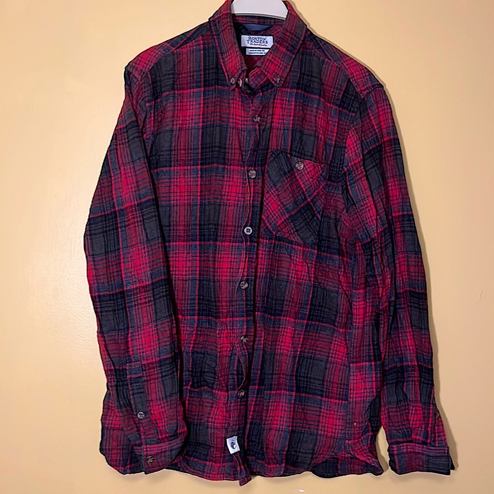 Plaid button down shirt